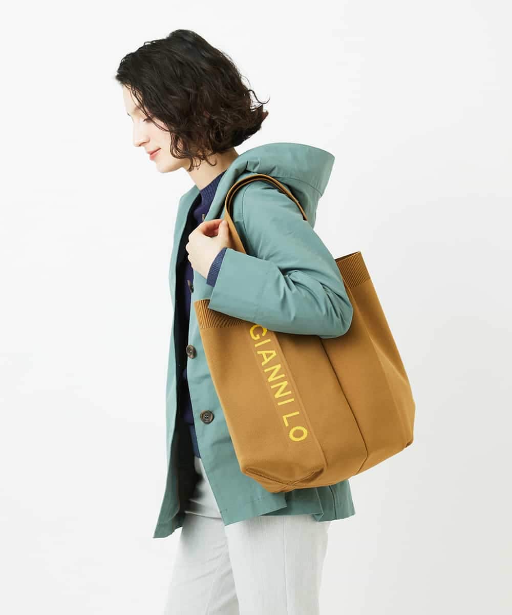 NR5ED03080 GIANNI LO GIUDICE(小さいサイズ)(メゾン ドゥ サンク) ロゴニットバッグ ブルー