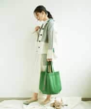 NR5ED03080 GIANNI LO GIUDICE(小さいサイズ)(メゾン ドゥ サンク) ロゴニットバッグ ブルー