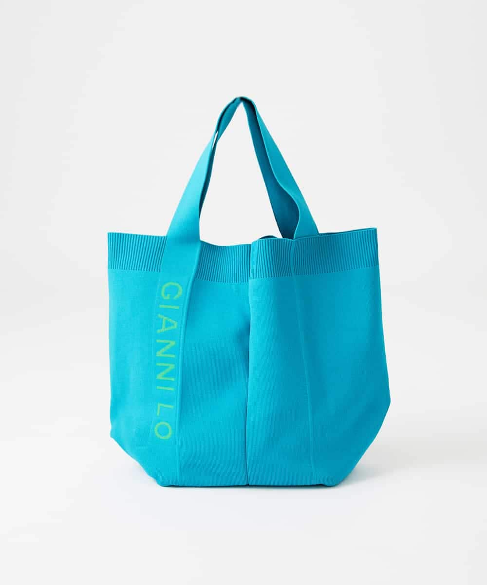 NR5ED03080 GIANNI LO GIUDICE(小さいサイズ)(メゾン ドゥ サンク) ロゴニットバッグ ブルー