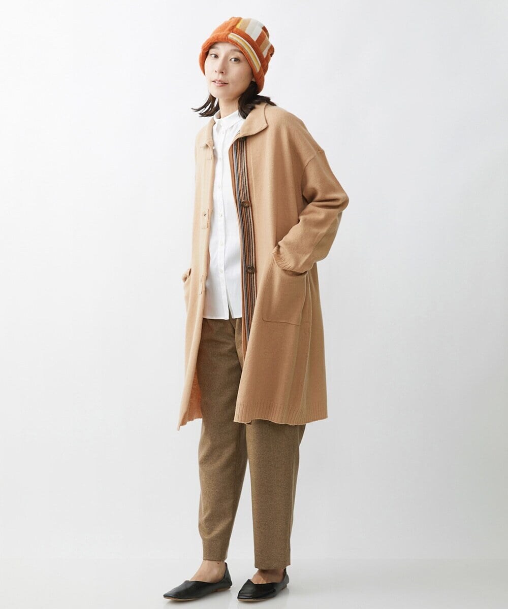 NR7AW09130 GIANNI LO GIUDICE(小さいサイズ)(メゾン ドゥ サンク) ランダムボーダーニットキャップ オレンジ系