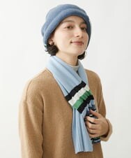 NR7AW09130 GIANNI LO GIUDICE(小さいサイズ)(メゾン ドゥ サンク) ランダムボーダーニットキャップ オレンジ系