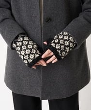 NR8AW10090 GIANNI LO GIUDICE(小さいサイズ)(メゾン ドゥ サンク) ホーリーニットフィンガーレスグローブ ブラック