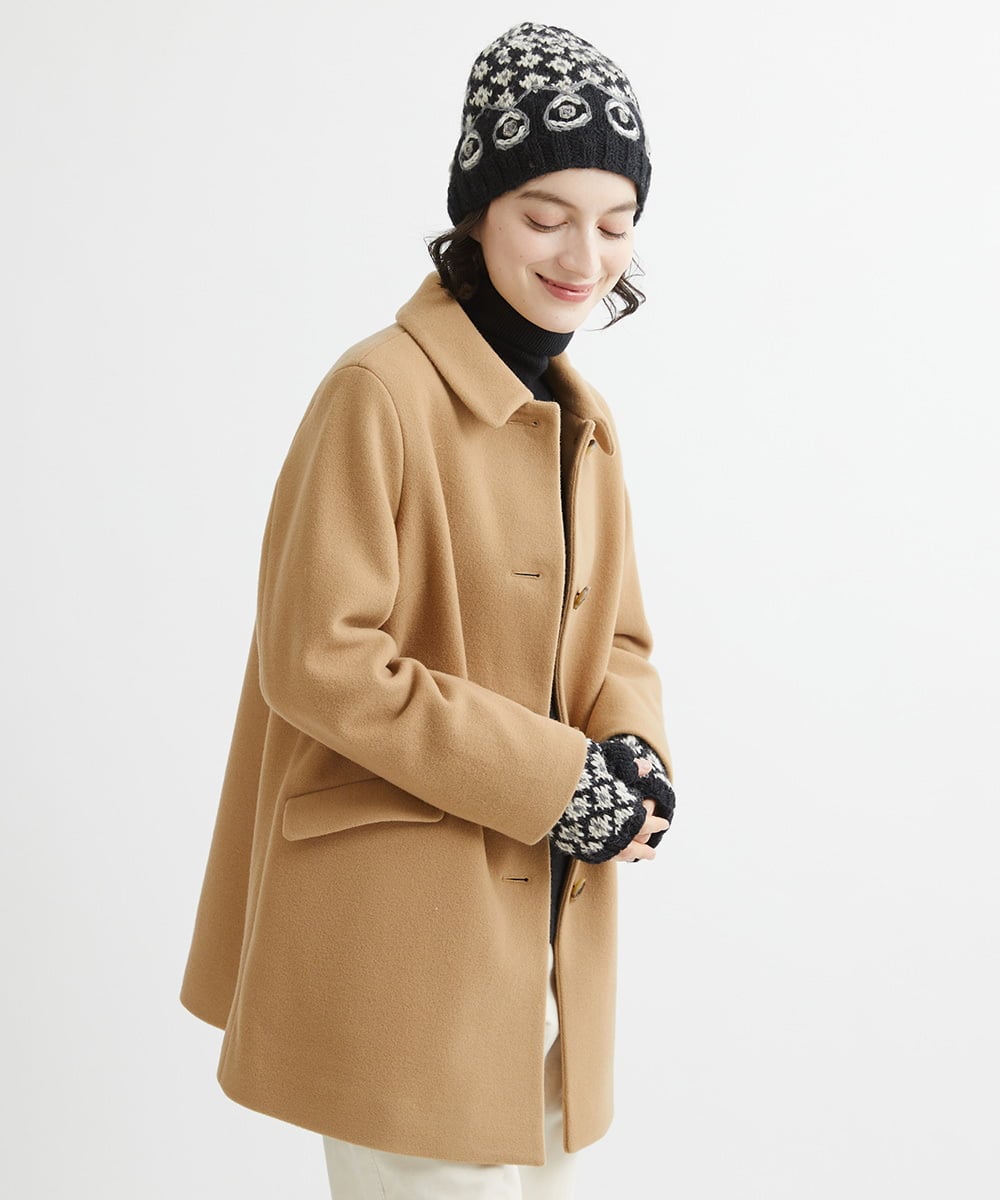 NR8AW10090 GIANNI LO GIUDICE(小さいサイズ)(メゾン ドゥ サンク) ホーリーニットフィンガーレスグローブ ブラック