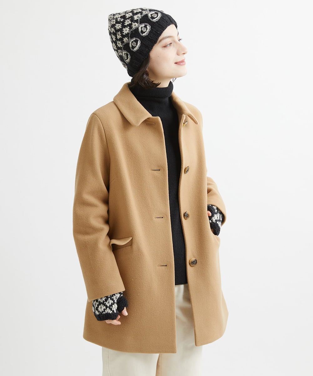 NR8AW10090 GIANNI LO GIUDICE(小さいサイズ)(メゾン ドゥ サンク) ホーリーニットフィンガーレスグローブ ブラック