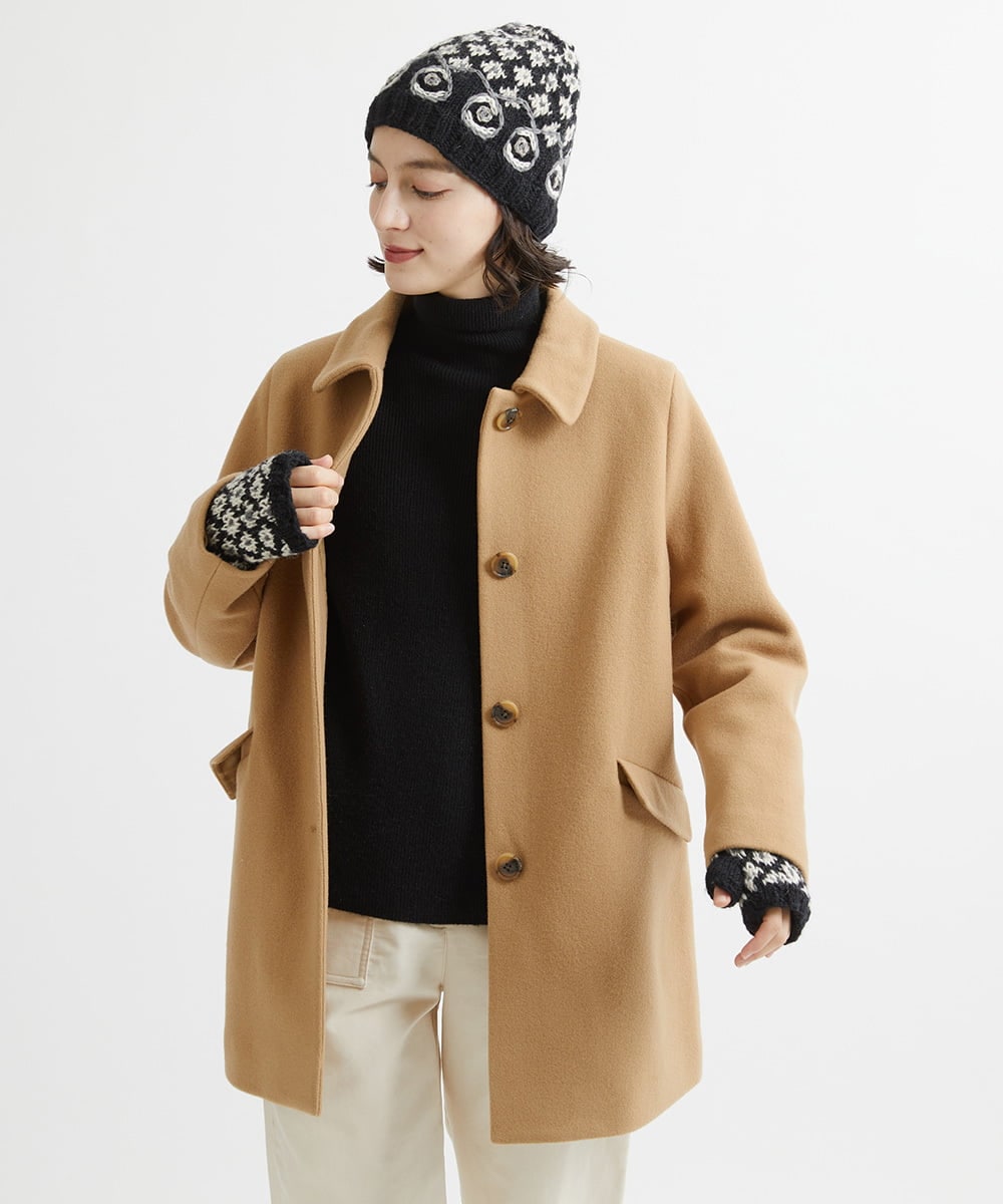 NR8AW10090 GIANNI LO GIUDICE(小さいサイズ)(メゾン ドゥ サンク) ホーリーニットフィンガーレスグローブ ブラック