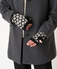 NR8AW10090 GIANNI LO GIUDICE(小さいサイズ)(メゾン ドゥ サンク) ホーリーニットフィンガーレスグローブ ブラック