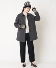 NR8AW10090 GIANNI LO GIUDICE(小さいサイズ)(メゾン ドゥ サンク) ホーリーニットフィンガーレスグローブ ブラック