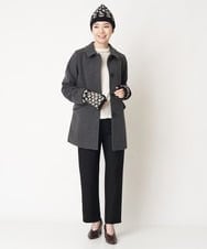 NR8AW10090 GIANNI LO GIUDICE(小さいサイズ)(メゾン ドゥ サンク) ホーリーニットフィンガーレスグローブ ブラック