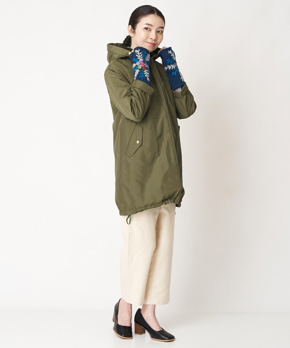 NR8AW11090 GIANNI LO GIUDICE(小さいサイズ)(メゾン ドゥ サンク) スノークリスタルフィンガーレスグローブ ブルー系