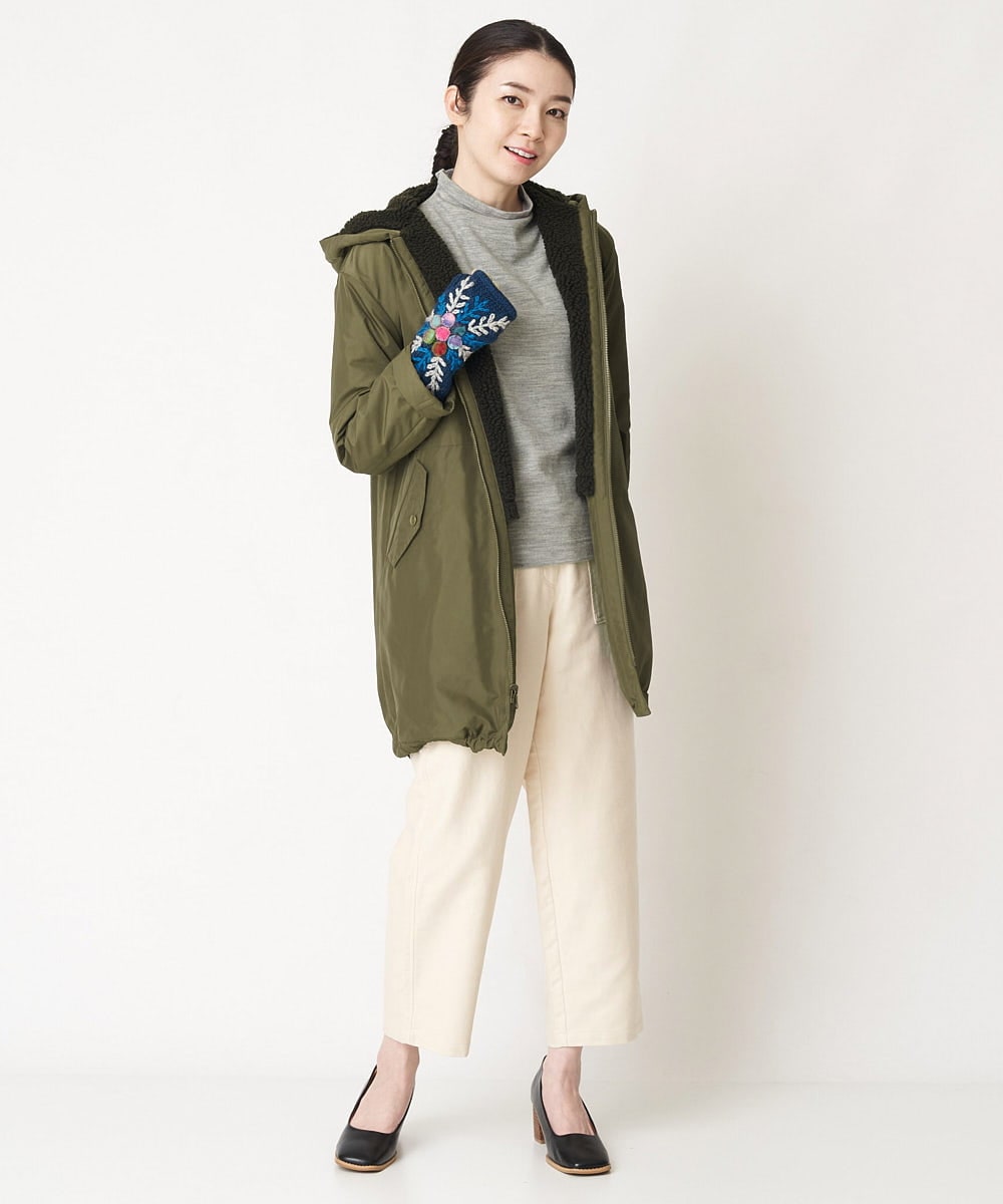 NR8AW11090 GIANNI LO GIUDICE(小さいサイズ)(メゾン ドゥ サンク) スノークリスタルフィンガーレスグローブ ブルー系
