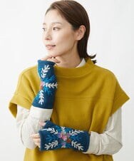 NR8AW11090 GIANNI LO GIUDICE(小さいサイズ)(メゾン ドゥ サンク) スノークリスタルフィンガーレスグローブ ブルー系