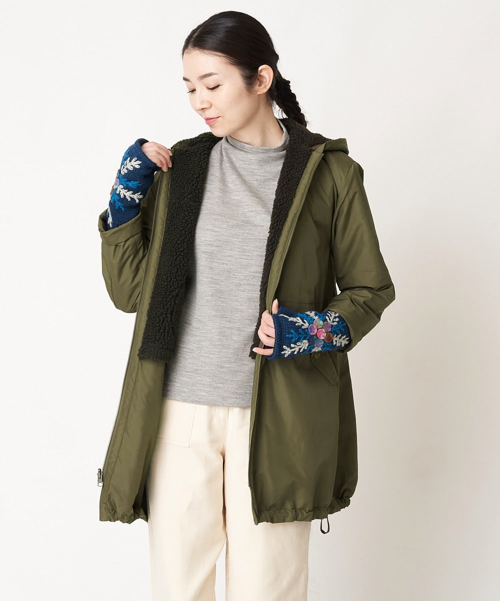 NR8AW11090 GIANNI LO GIUDICE(小さいサイズ)(メゾン ドゥ サンク) スノークリスタルフィンガーレスグローブ ブルー系