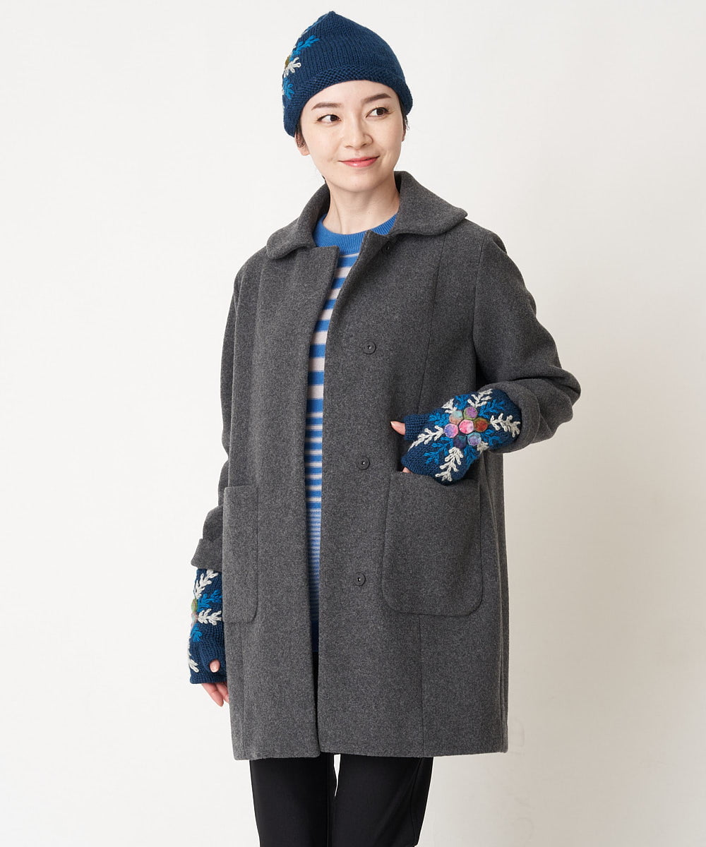 NR8AW11090 GIANNI LO GIUDICE(小さいサイズ)(メゾン ドゥ サンク) スノークリスタルフィンガーレスグローブ ブルー系