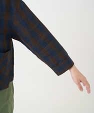 NSBJC95270 Maison de CINQ(メゾン ドゥ サンク) リネンチェックブラウス ブラウン
