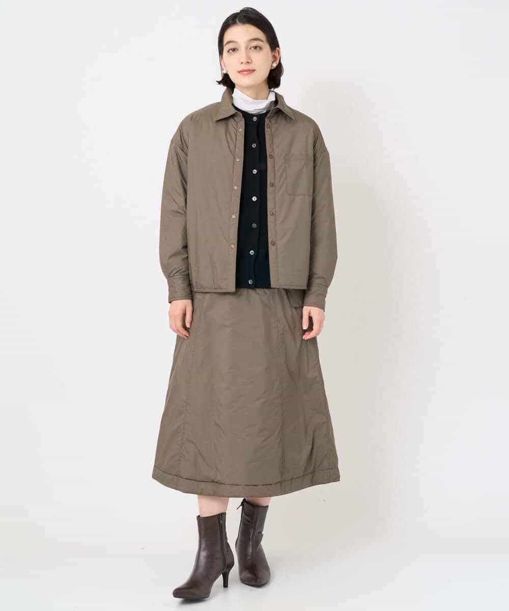 NSDAF80290 Maison de CINQ(メゾン ドゥ サンク) 中綿シャツライク羽織 カーキ