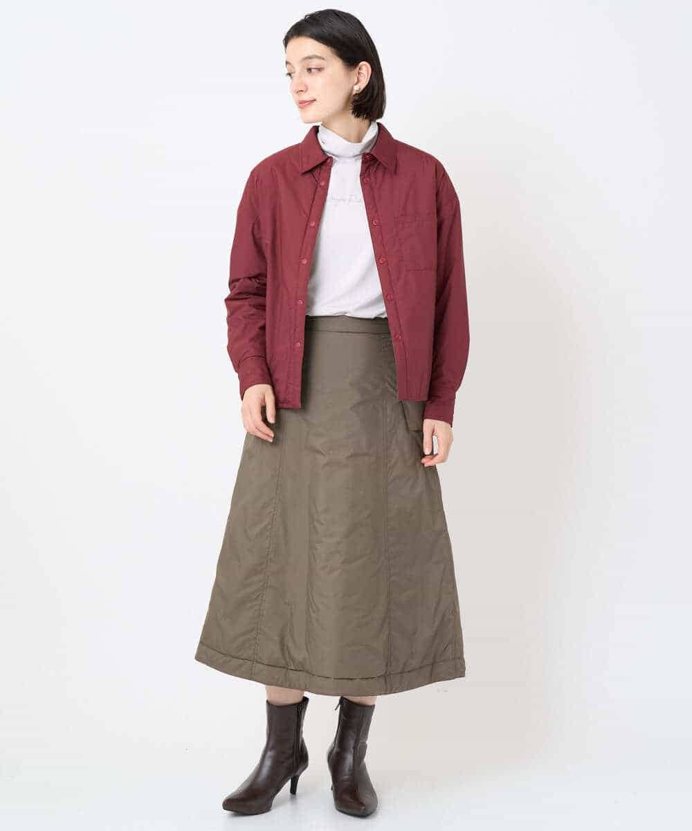 NSDAF80290 Maison de CINQ(メゾン ドゥ サンク) 中綿シャツライク羽織 カーキ