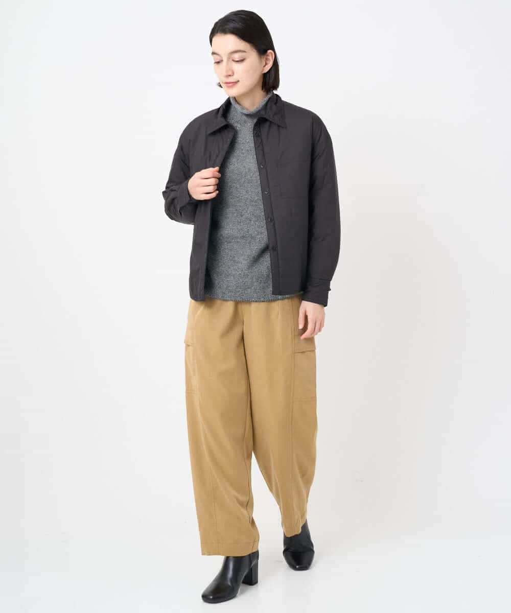 NSDAF80290 Maison de CINQ(メゾン ドゥ サンク) 中綿シャツライク羽織 カーキ