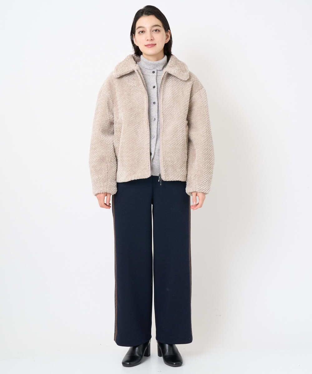 NSDAF84390 Maison de CINQ(メゾン ドゥ サンク) ステンカラープードルブルゾン ベージュ