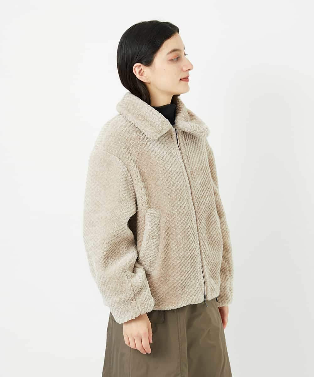 NSDAF84390 GIANNI LO GIUDICE(小さいサイズ)(メゾン ドゥ サンク) ステンカラープードルブルゾン ベージュ