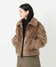 NSDAF84390 GIANNI LO GIUDICE(小さいサイズ)(メゾン ドゥ サンク) ステンカラープードルブルゾン ベージュ