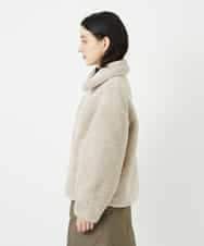 NSDAF84390 GIANNI LO GIUDICE(小さいサイズ)(メゾン ドゥ サンク) ステンカラープードルブルゾン ベージュ