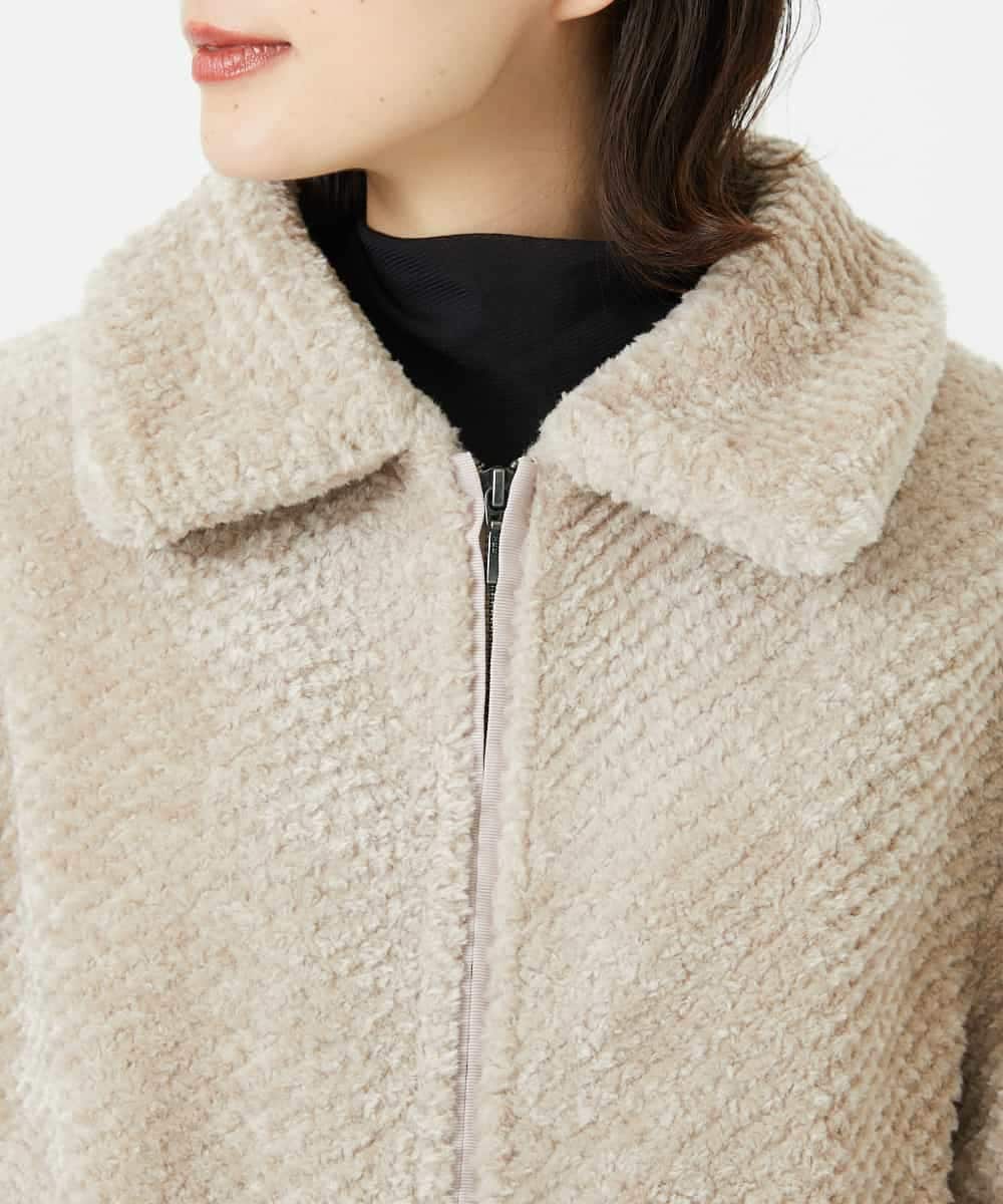 NSDAF84390 GIANNI LO GIUDICE(小さいサイズ)(メゾン ドゥ サンク) ステンカラープードルブルゾン ベージュ