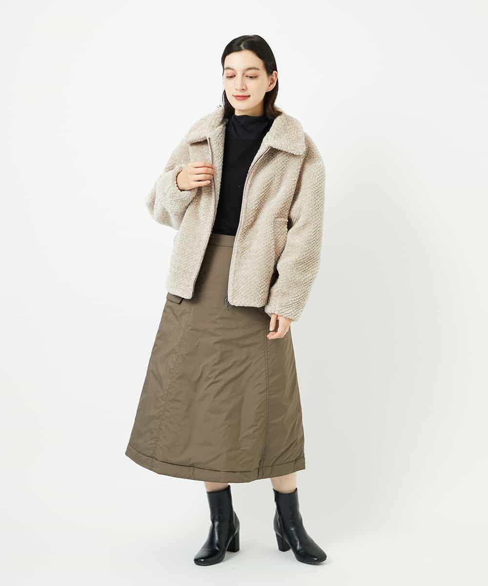 NSDAF84390 GIANNI LO GIUDICE(小さいサイズ)(メゾン ドゥ サンク) ステンカラープードルブルゾン ベージュ