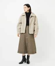 NSDAF84390 GIANNI LO GIUDICE(小さいサイズ)(メゾン ドゥ サンク) ステンカラープードルブルゾン ベージュ
