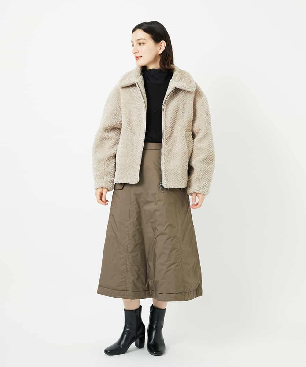 NSDAF84390 GIANNI LO GIUDICE(小さいサイズ)(メゾン ドゥ サンク) ステンカラープードルブルゾン ベージュ