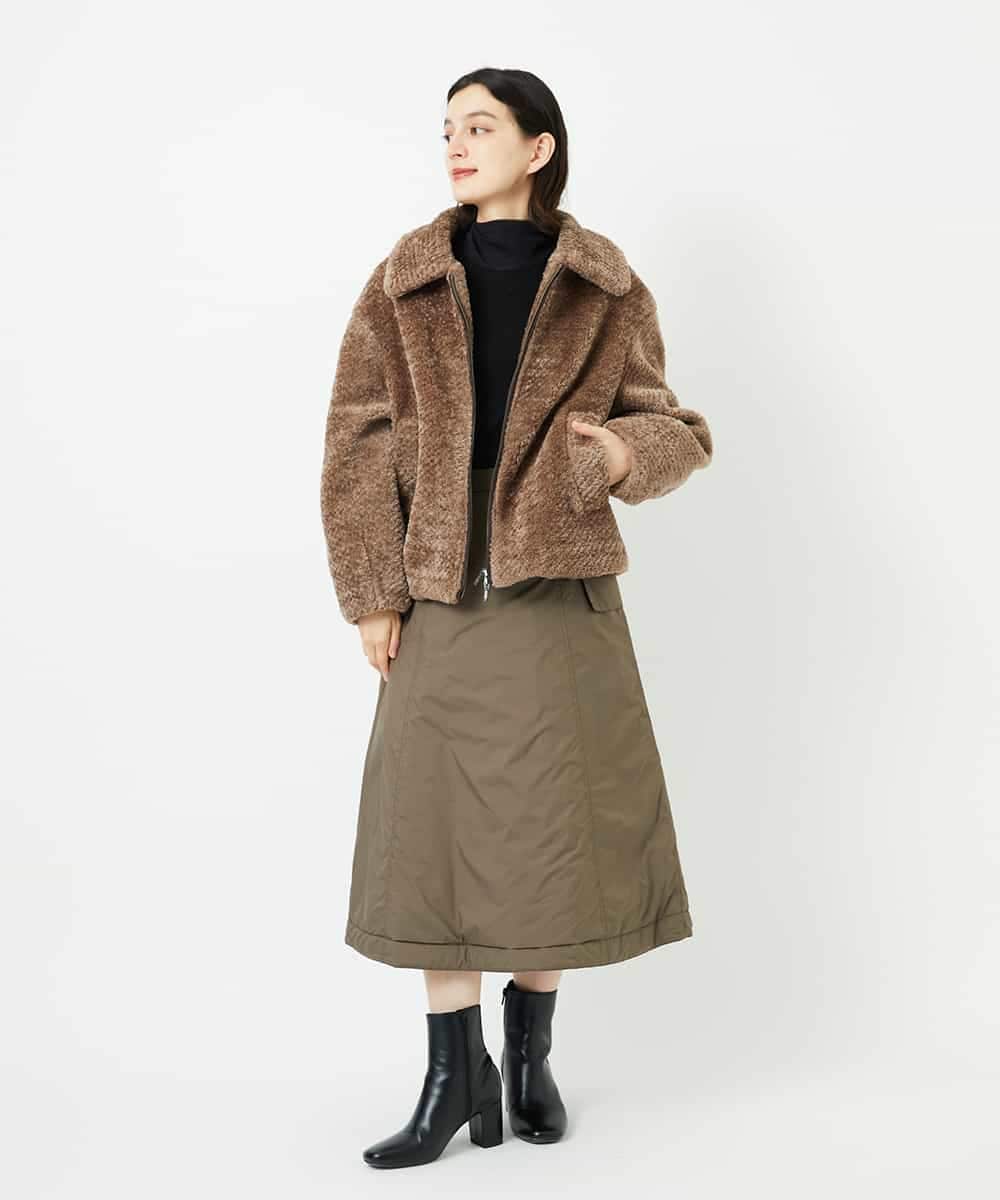 NSDAF84390 GIANNI LO GIUDICE(小さいサイズ)(メゾン ドゥ サンク) ステンカラープードルブルゾン ベージュ