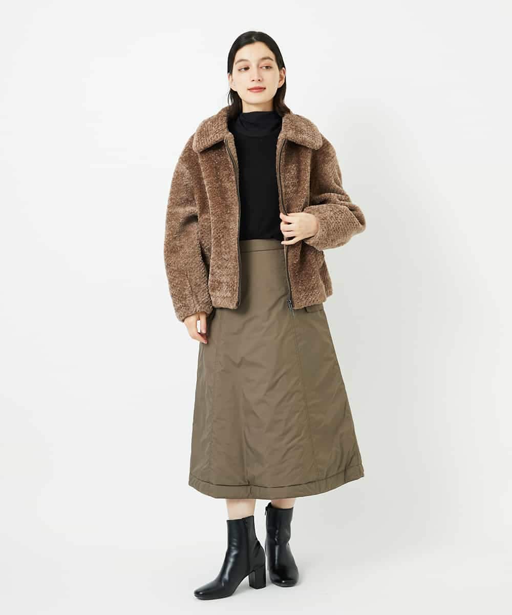 NSDAF84390 GIANNI LO GIUDICE(小さいサイズ)(メゾン ドゥ サンク) ステンカラープードルブルゾン ベージュ