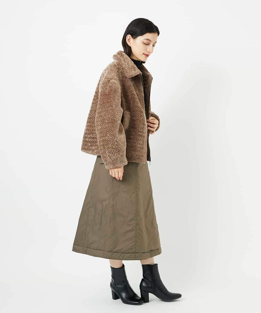 NSDAF84390 GIANNI LO GIUDICE(小さいサイズ)(メゾン ドゥ サンク) ステンカラープードルブルゾン ベージュ