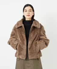 NSDAF84390 GIANNI LO GIUDICE(小さいサイズ)(メゾン ドゥ サンク) ステンカラープードルブルゾン ベージュ