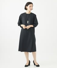 NSEAC90390 GIANNI LO GIUDICE(小さいサイズ)(メゾン ドゥ サンク) ウールジョーゼットワンピース ブラック