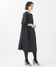 NSEAC90390 GIANNI LO GIUDICE(小さいサイズ)(メゾン ドゥ サンク) ウールジョーゼットワンピース ブラック