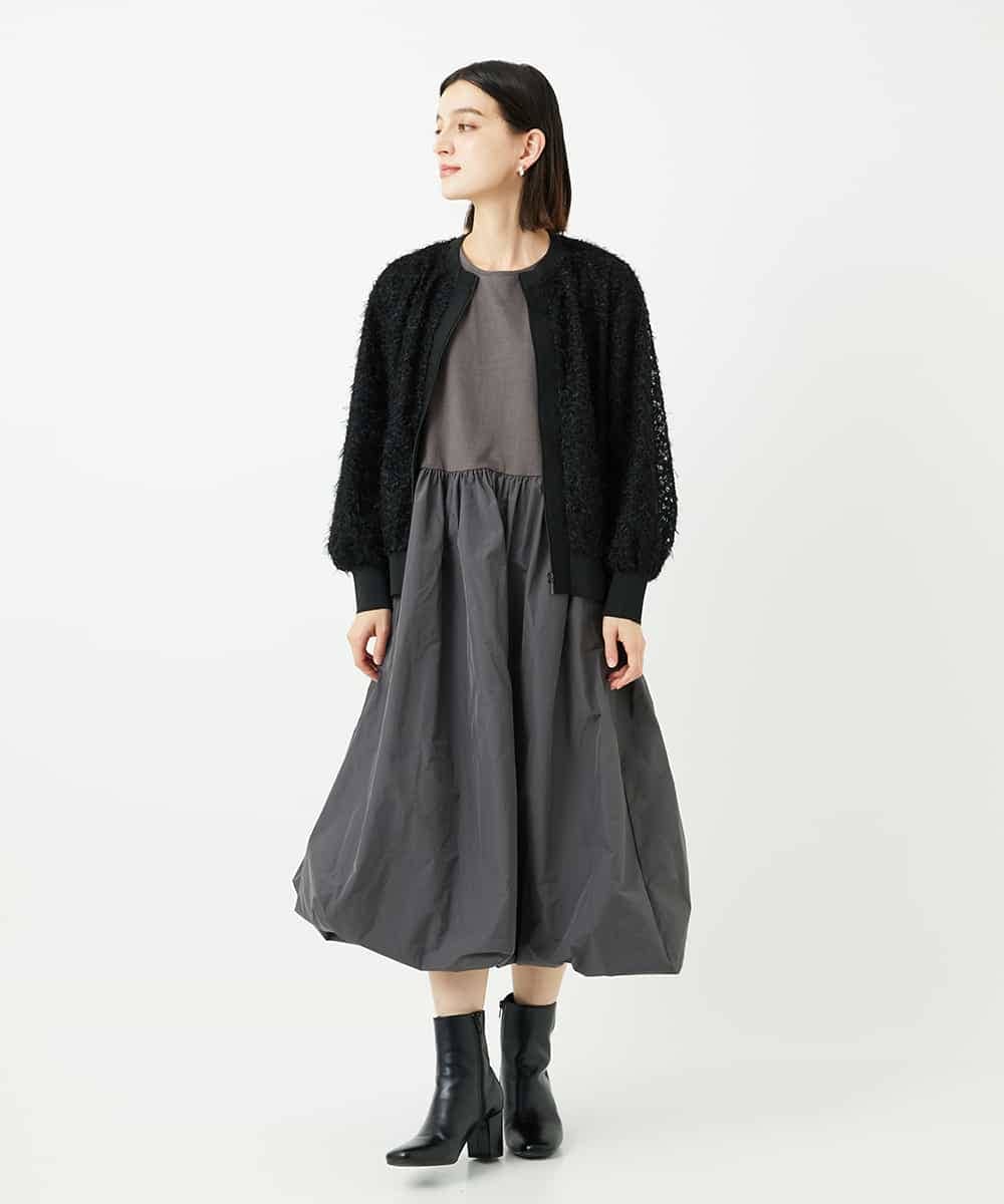 NSEAF81230 Maison de CINQ(メゾン ドゥ サンク) ドッキングバルーンワンピース ダークグレー
