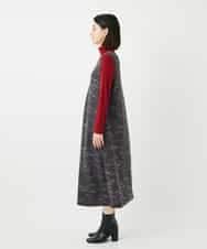 NSEAF85250 Maison de CINQ(メゾン ドゥ サンク) ニットツイードワンピース ダークグレー系