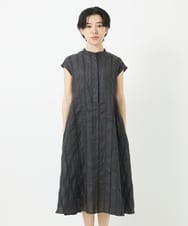 NSEHC90360 Maison de CINQ(メゾン ドゥ サンク) コットンリネンドビーストライプワンピース ダークグレー