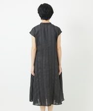 NSEHC90360 Maison de CINQ(メゾン ドゥ サンク) コットンリネンドビーストライプワンピース ダークグレー