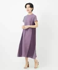 NSEHC93360 Maison de CINQ(メゾン ドゥ サンク) リネンマルチストライプワンピース パープル系