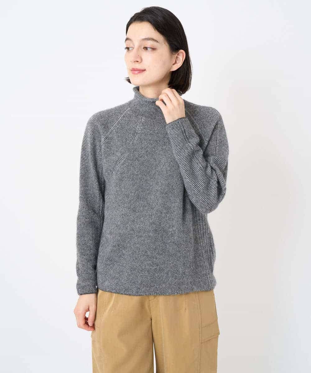 NSFAF82360 Maison de CINQ(メゾン ドゥ サンク) メクラジマカシミヤニット ライトブルー