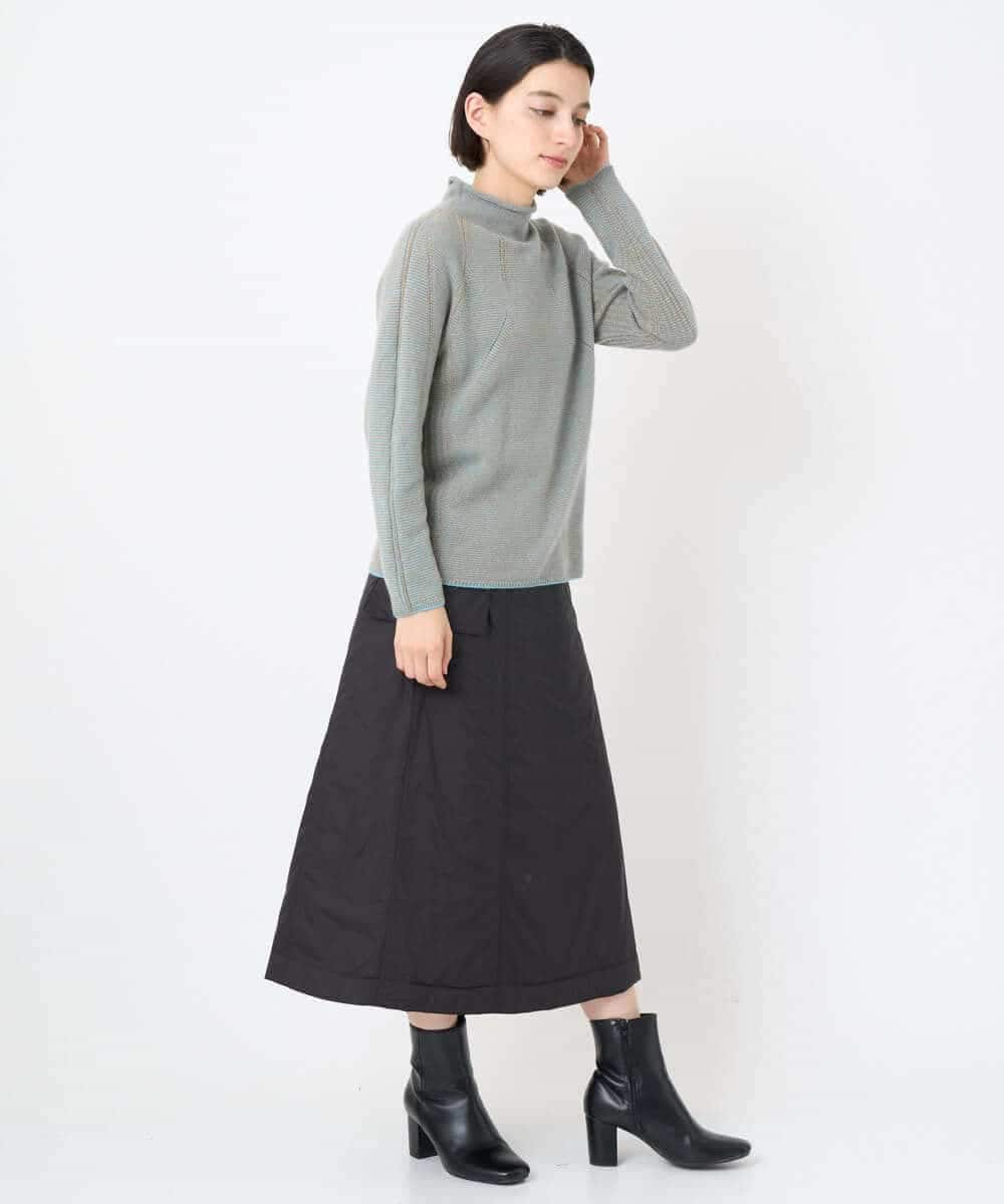 NSFAF82360 Maison de CINQ(メゾン ドゥ サンク) メクラジマカシミヤニット ライトブルー