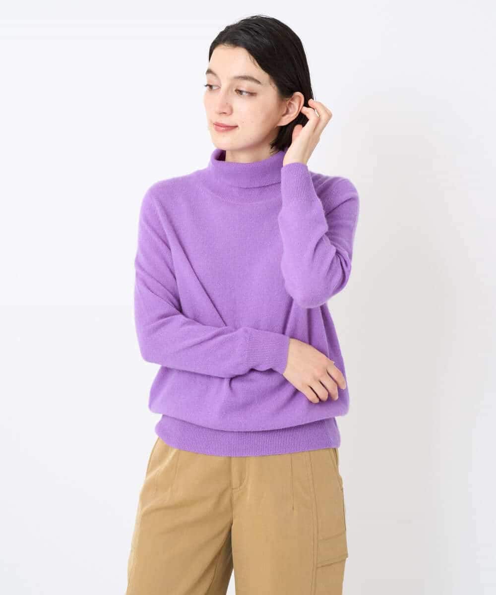 NSFAF83360 Maison de CINQ(メゾン ドゥ サンク) タートルネックカシミヤニット ライトグレー