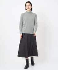NSHAF80260 Maison de CINQ(メゾン ドゥ サンク) 中綿Aラインスカート カーキ
