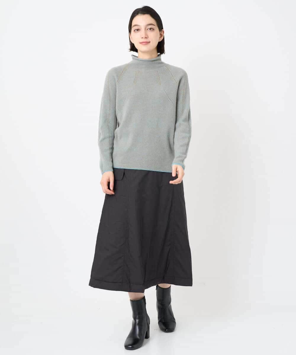 NSHAF80260 Maison de CINQ(メゾン ドゥ サンク) 中綿Aラインスカート カーキ