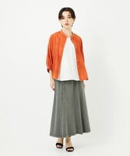 NSHJC94270 Maison de CINQ(メゾン ドゥ サンク) [セットアップ対応]カットソーデニムストレッチスカート ブルー