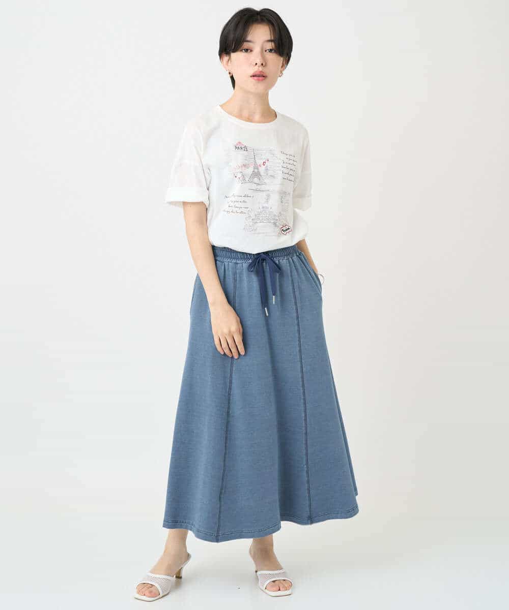 NSHJC94270 Maison de CINQ(メゾン ドゥ サンク) [セットアップ対応]デニムスカート ブルー