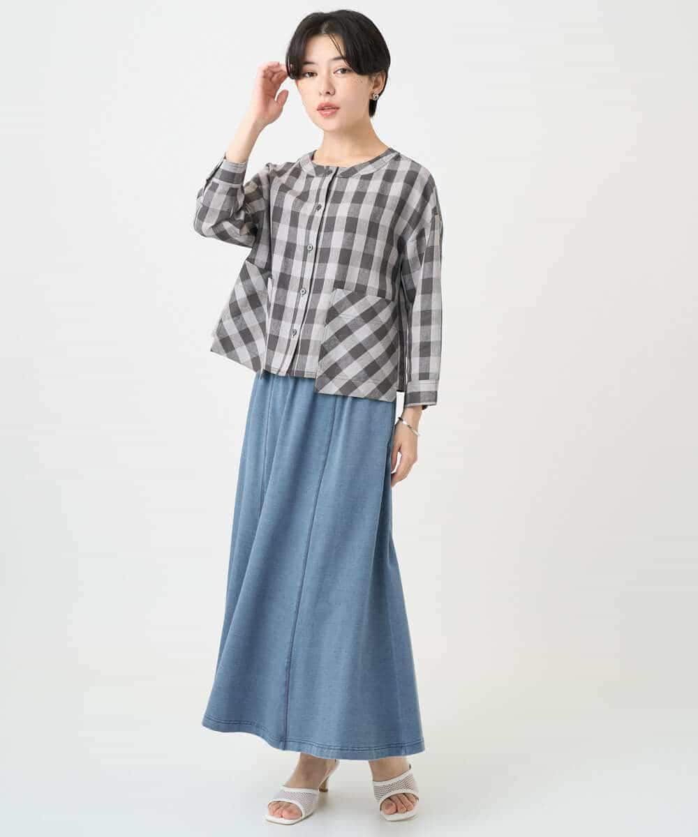 NSHJC94270 Maison de CINQ(メゾン ドゥ サンク) [セットアップ対応]デニムスカート ブルー