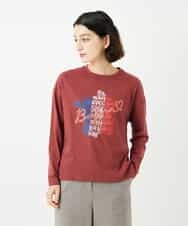 NSKAF97170 Maison de CINQ(メゾン ドゥ サンク) ロゴ刺繍コットンカットソー レッドブラウン