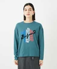 NSKAF97170 Maison de CINQ(メゾン ドゥ サンク) ロゴ刺繍コットンカットソー ブルーグリーン